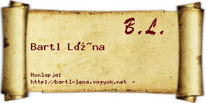 Bartl Léna névjegykártya